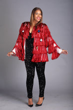 Load image into Gallery viewer, Red &quot;Tinsel Town&quot; Jacket
