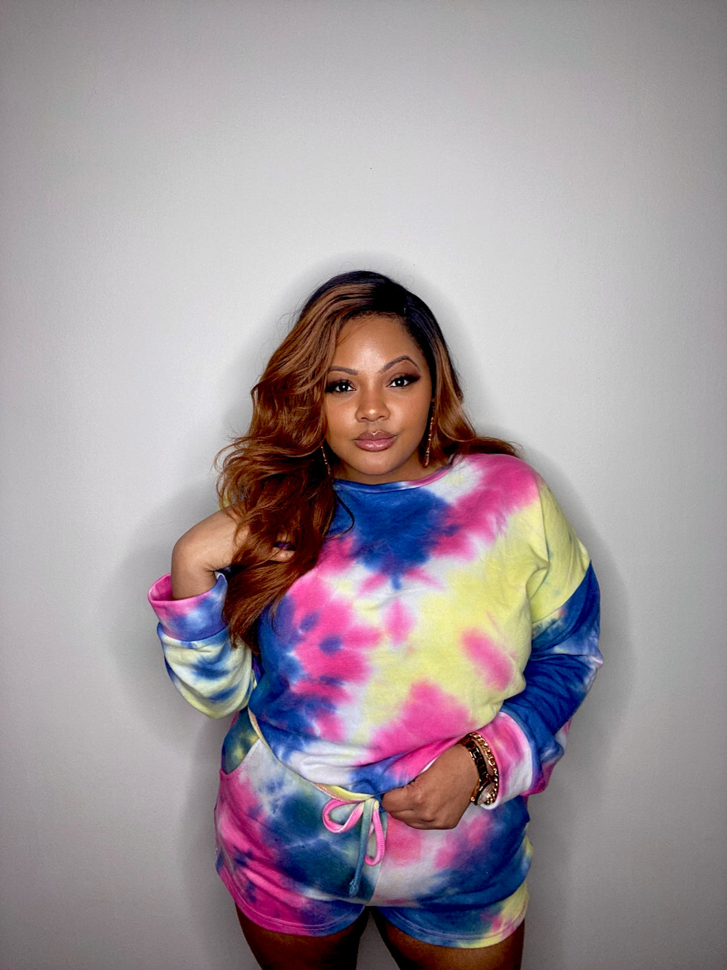 Pink Tie Dye Short Set