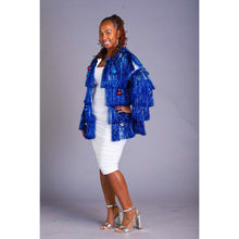 Load image into Gallery viewer, Blue &quot;Tinsel Town&quot; Jacket
