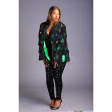 Load image into Gallery viewer, Black &quot;Tinsel Town&quot; Jacket
