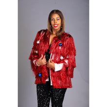 Load image into Gallery viewer, Red &quot;Tinsel Town&quot; Jacket
